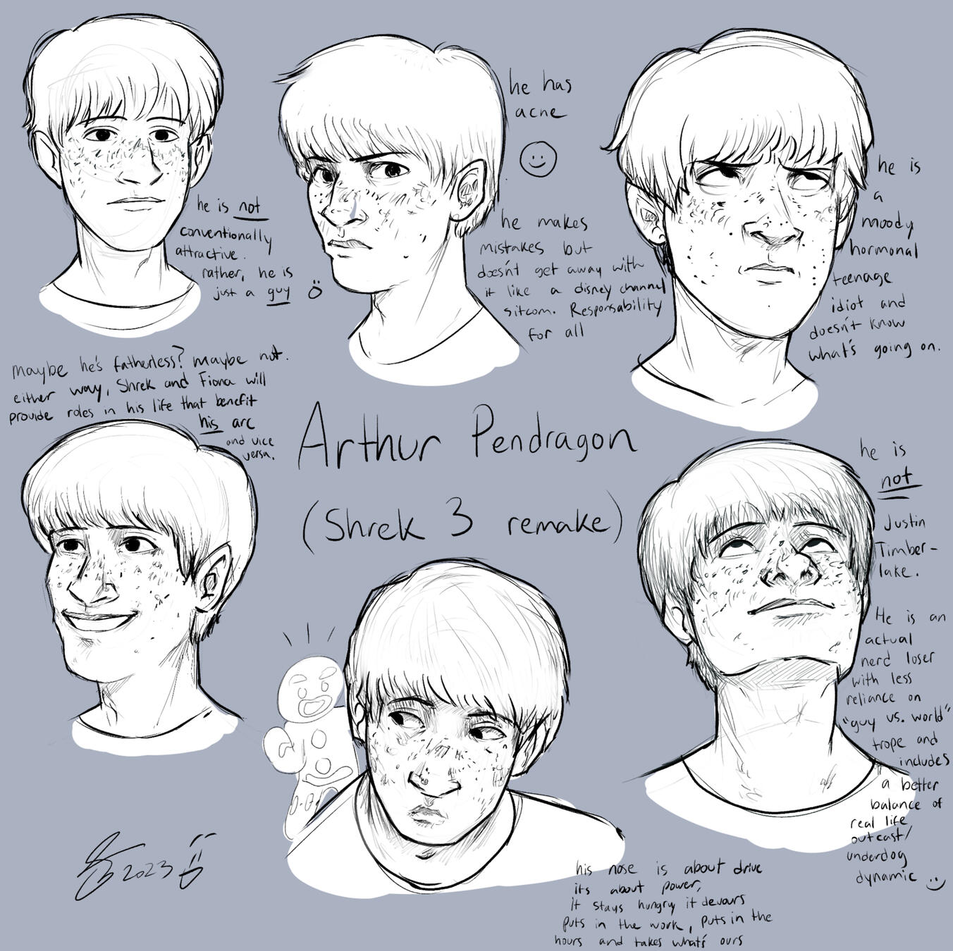 Redesign of Arthur from Shrek III